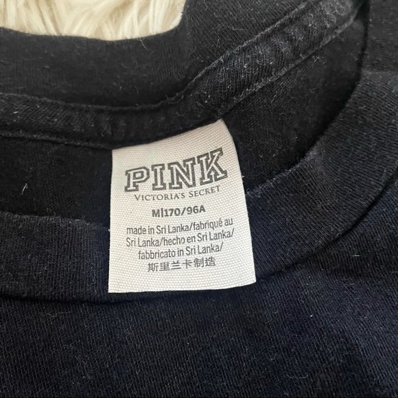 Pink Victoria’s Secret black mesh tank top medium - Picture 6 of 6